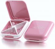 Small Pill Case, Acedada Portable Daily Pill Box Organizer - Waterproof Pretty Cute Pill Container for Purse Pocket, Compact Travel Medicine Holder for Vitamins, Fish Oils, Supplements, Pink 