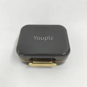 Youplz 7-Compartment Travel Pill Organizer - Small Cute Portable Pill Case with Double Lock & Silicone Seal, BPA-Free, Label Stickers Included, for Daily Vitamins, Medication & Jewelry Storage