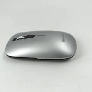 Gembus Bluetooth Mouse, 4-Button Wireless Mouse with DPI Adjustable (Up to 2400 DPI), Silver Blue Ergonomic Computer Mouse for Laptop, PC, Mac, iPad, Tablet - Long Battery Life, Quiet Click